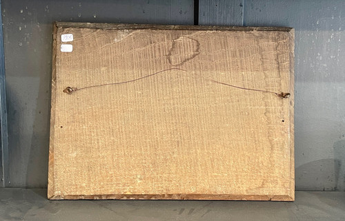 Huile sur bois, XIXe siècle 
