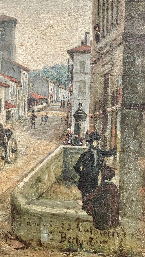Huile sur bois, XIXe siècle 