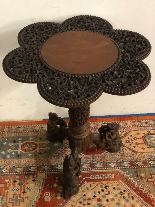 Tavolino Thai - Legno esotico, inizi del XX secolo