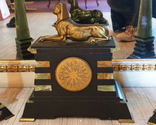 *Offre spéciale  * Egyptomania Trim, In Marble And Onyx, 19th Century