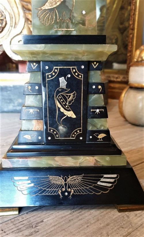 *Offre spéciale  * Egyptomania Trim, In Marble And Onyx, 19th Century