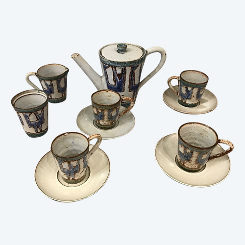 Servizio da caffè in gres del 1970 circa