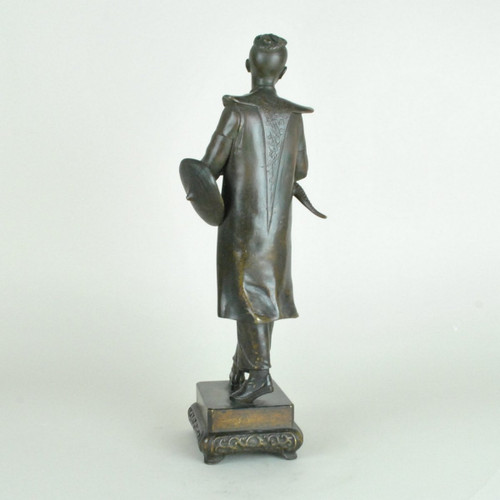 Coccodrillo cinese in bronzo, modello raro di H Galy, XIX secolo