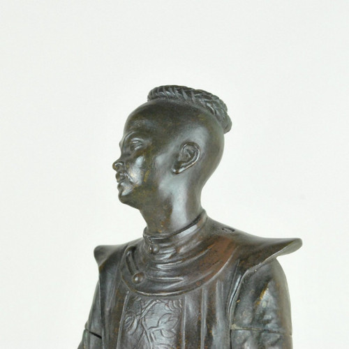 Coccodrillo cinese in bronzo, modello raro di H Galy, XIX secolo
