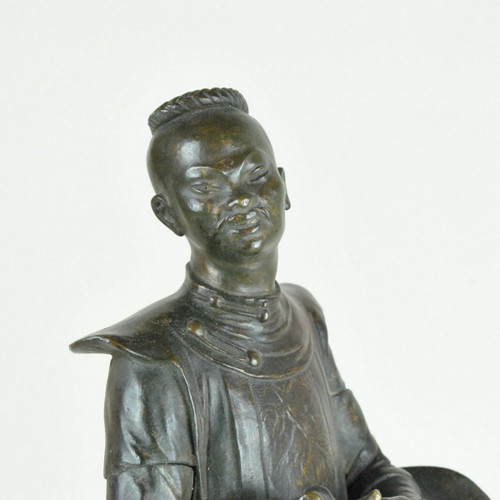 Coccodrillo cinese in bronzo, modello raro di H Galy, XIX secolo