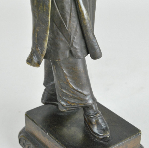 Coccodrillo cinese in bronzo, modello raro di H Galy, XIX secolo