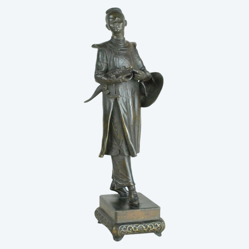 Coccodrillo cinese in bronzo, modello raro di H Galy, XIX secolo