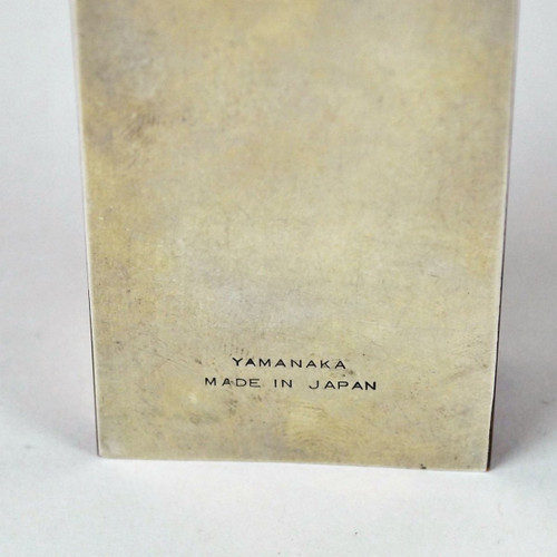 Inkwell And Matchbox In Enameled Silver Metal, Yamanaka, Art Deco 20th Century