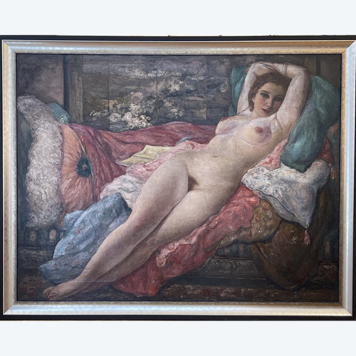 TANAKA Yasushi(1886-1941) - Nina, Oil on canvas, Paris 1920-1930