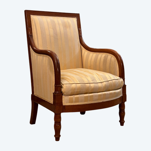 Jacob Desmalter, Bergère in mogano del periodo Impero con timbro del 1800 circa