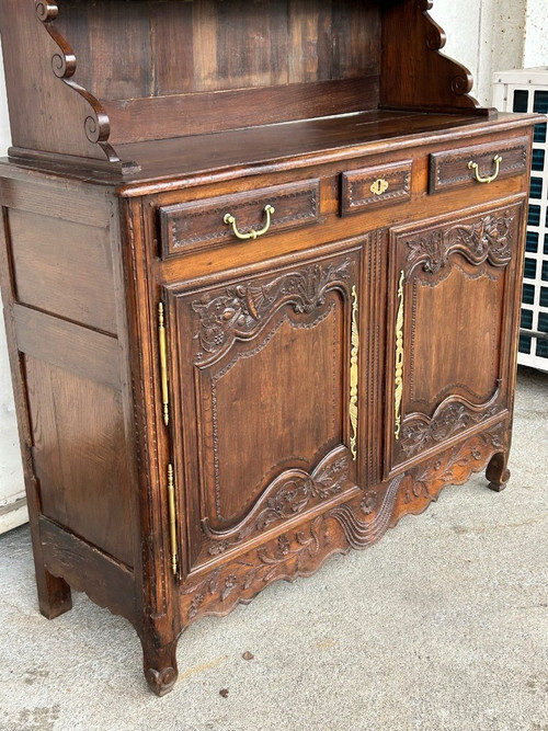 Buffet Vaisselier Normand En Frêne De Style Louis XV époque XIXéme Siècle