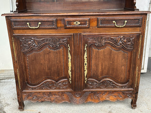 Buffet Vaisselier Normand En Frêne De Style Louis XV époque XIXéme Siècle