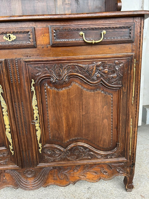 Buffet Vaisselier Normand En Frêne De Style Louis XV époque XIXéme Siècle