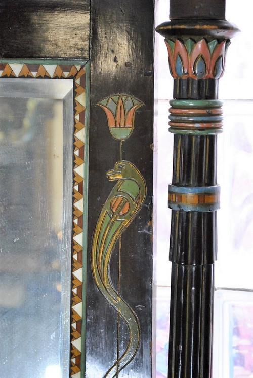 *Offre spéciale**Console + Miroir Egyptomanie,  Madrasa Craft School, Début XXème