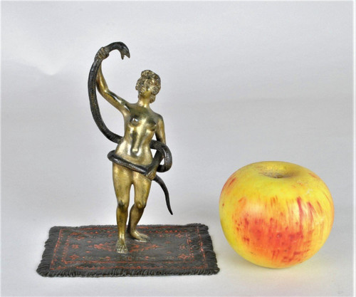 Vienna Bronzo, Nudo Orientale Con Serpente, XIX Secolo