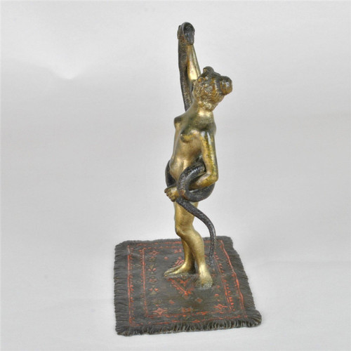 Vienna Bronzo, Nudo Orientale Con Serpente, XIX Secolo