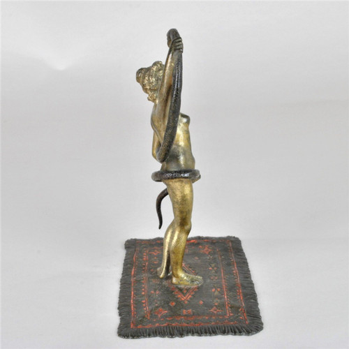 Vienna Bronzo, Nudo Orientale Con Serpente, XIX Secolo