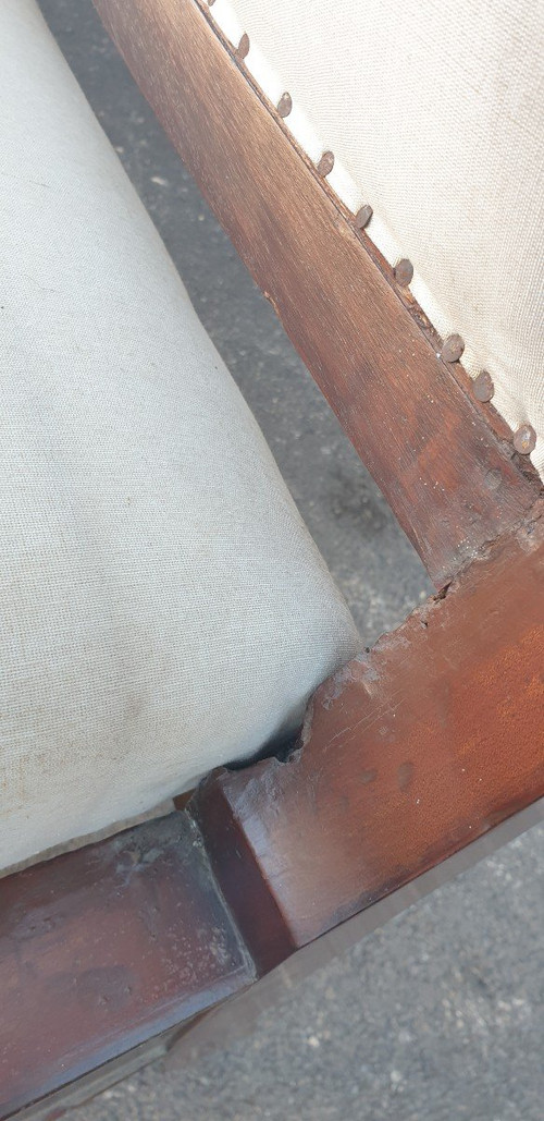*Offre spéciale*Grande Panca In Mogano Con Teste Di Leoni, Genova, XIX Secolo