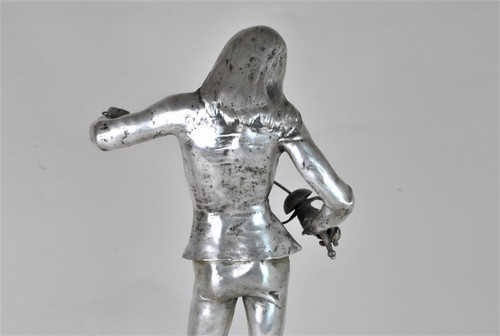E Laporte, 1ères Armes, Bronze Argenté Signé, XIXème Siècle