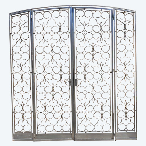 Charles Piguet, Wrought Iron Double Interior Door, Early 20th Century