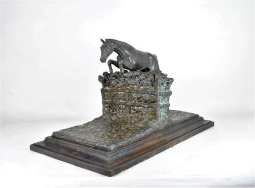 Piga, Steeplechase, Signed Bronze, 20th Century
