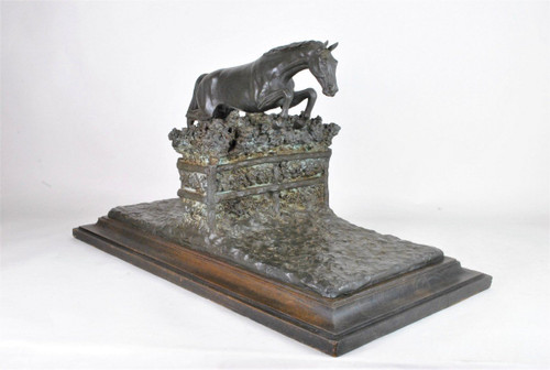 Piga, Steeplechase, Signed Bronze, 20th Century