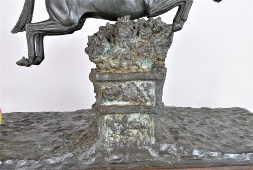 Piga, Steeplechase, Signed Bronze, 20th Century