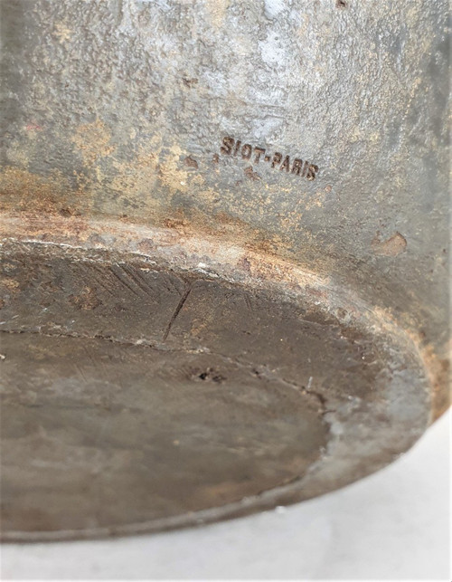 *Offre spéciale *A Larroux, Siot, Grand Vase En étain Signé, XIXème Siècle