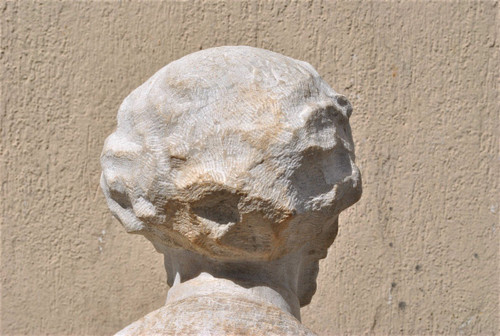 *Offre spéciale *Busto in marmo di gentiluomo con baffi, XIX secolo
