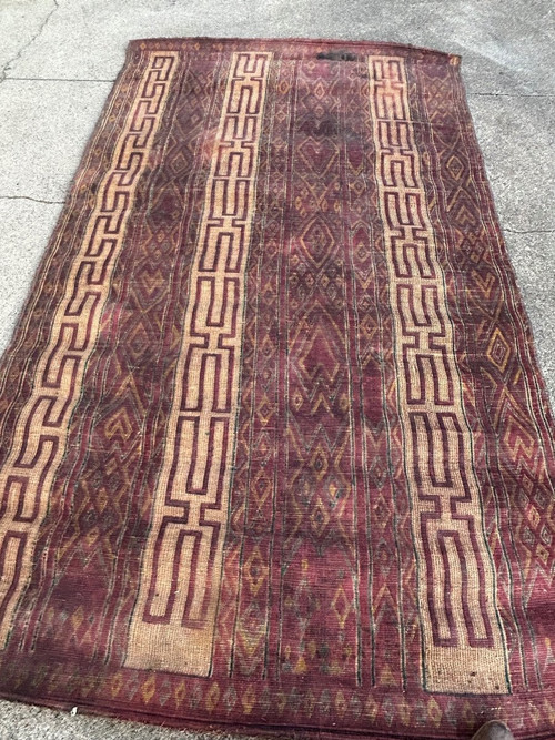 Grande Natte - Paillasse De Tente Mauritanienne Début XXéme L 300 cm