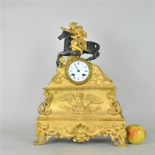 Napoleon crossing the Alps, gilded bronze pendulum, 19th century