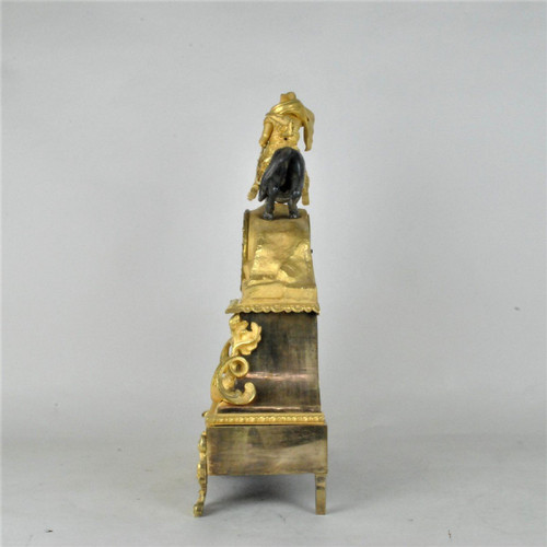 Napoleon crossing the Alps, gilded bronze pendulum, 19th century