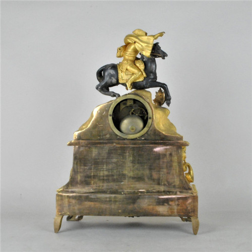 Napoleon crossing the Alps, gilded bronze pendulum, 19th century