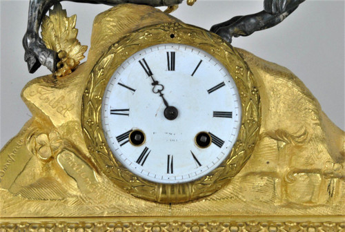 Napoleon crossing the Alps, gilded bronze pendulum, 19th century