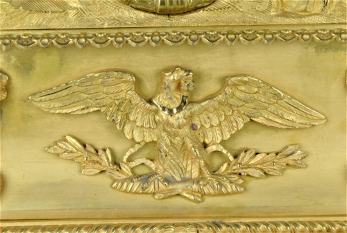 Napoleon crossing the Alps, gilded bronze pendulum, 19th century