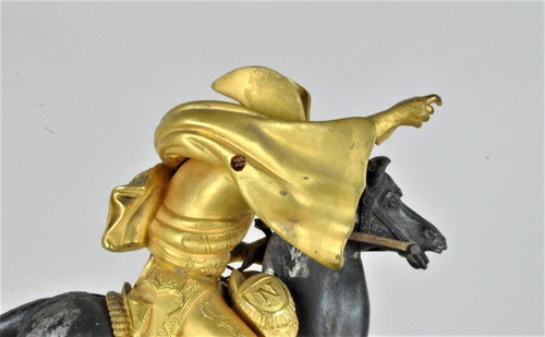 Napoleon crossing the Alps, gilded bronze pendulum, 19th century
