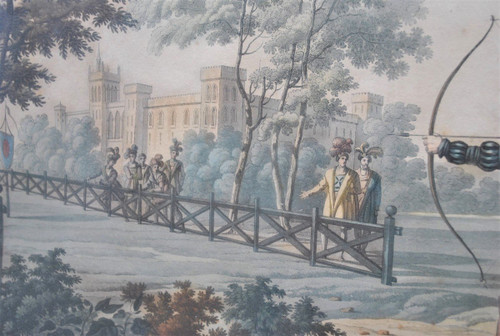 Gravures Encadrées: Le Jeune Sargines Et  Philippe Auguste, XIXème Siècle