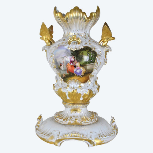 Grande vaso da sposa in porcellana, metà del XIX secolo