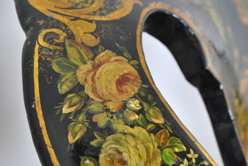 Pair Of Paper Mache Armchairs, 19th Century