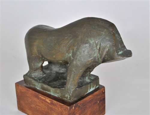 Animale senza testa, scultura in bronzo, anni '50/'60