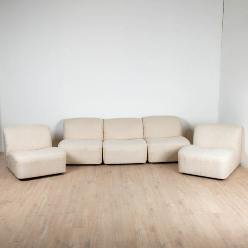 5 fauteuils modulable série "Deca" par Tito Agnoli pour Arflex, 1960