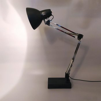 Stupenda lampada da tavolo nera da architetto degli anni '70 di Arteluce