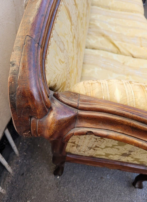 *Offre spéciale *Large Louis XV Period Walnut Bench, 18th Century