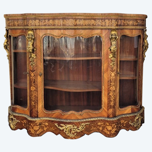 Maison Pretot, Credenza ad altezza d'appoggio in intarsio e bronzo, Napoleone III, XIX secolo