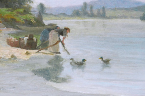 Scuola FRANCESE nel 1895, Lavandaie al fiume