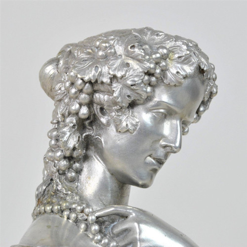Clesinger / Collas, Paire De Bustes En Bronze Argenté, XIXème Siècle