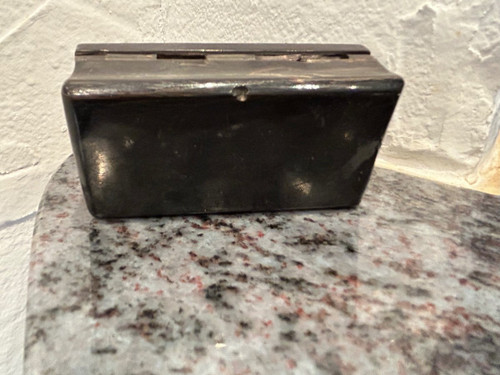 Freemasonry, freemason - Masonic Snuffbox In Horn 19th.