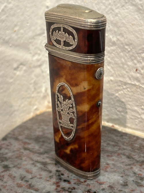 Tortoiseshell And Silver Travel Or Sewing Kit 18th Century