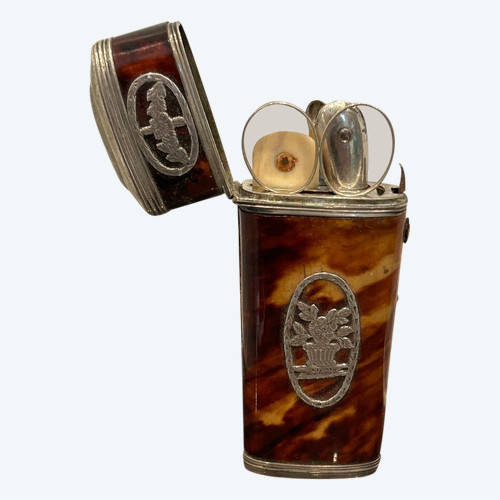 Tortoiseshell And Silver Travel Or Sewing Kit 18th Century
