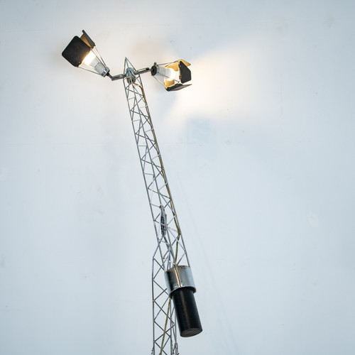 Lampadaire articulé Curtis & Jere Studio NYC USA, 1977 Métal chromé